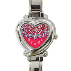 Mandala Red Heart Italian Charm Watch by goljakoff