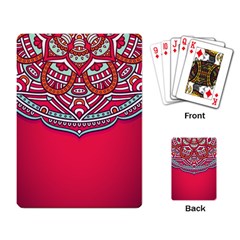 Mandala Red Playing Cards Single Design (rectangle)