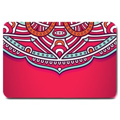 Mandala Red Large Doormat by goljakoff