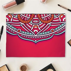 Mandala Red Cosmetic Bag (xl) by goljakoff