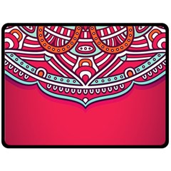 Mandala Red Fleece Blanket (large) by goljakoff