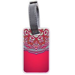 Mandala Red Luggage Tag (one Side) by goljakoff