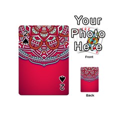 Mandala Red Playing Cards 54 Designs (mini)