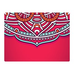 Mandala Red Two Sides Premium Plush Fleece Blanket (mini) by goljakoff