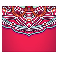 Mandala Red Two Sides Premium Plush Fleece Blanket (kids Size) by goljakoff