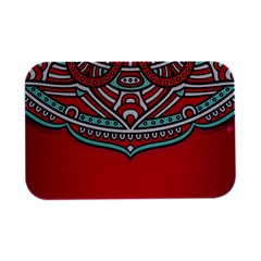 Mandala Red Open Lid Metal Box (silver)   by goljakoff