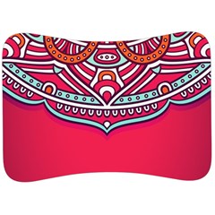 Mandala Red Velour Seat Head Rest Cushion by goljakoff