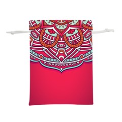 Mandala Red Lightweight Drawstring Pouch (m) by goljakoff