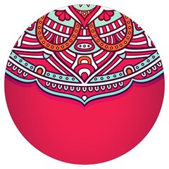 Mandala Red Round Trivet by goljakoff