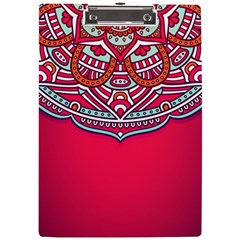 Mandala Red A4 Acrylic Clipboard by goljakoff