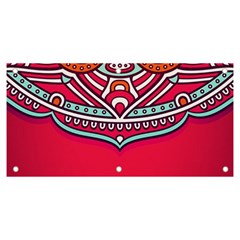 Mandala Red Banner And Sign 6  X 3  by goljakoff