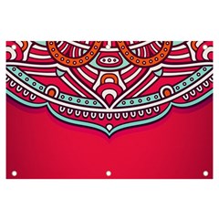 Mandala Red Banner And Sign 6  X 4  by goljakoff