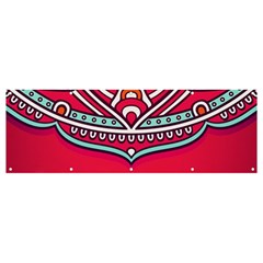 Mandala Red Banner And Sign 12  X 4  by goljakoff