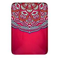 Mandala Red Rectangular Glass Fridge Magnet (4 Pack) by goljakoff