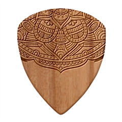 Mandala Red Wood Guitar Pick (set Of 10) by goljakoff