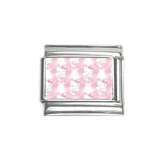 Hello Kitty Pattern, Hello Kitty, Child, White, Cat, Pink, Animal Italian Charm (9mm) by nateshop