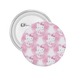 Hello Kitty Pattern, Hello Kitty, Child, White, Cat, Pink, Animal 2 25  Buttons by nateshop