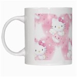 Hello Kitty Pattern, Hello Kitty, Child, White, Cat, Pink, Animal White Mug Left