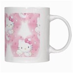 Hello Kitty Pattern, Hello Kitty, Child, White, Cat, Pink, Animal White Mug Right