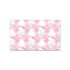 Hello Kitty Pattern, Hello Kitty, Child, White, Cat, Pink, Animal Sticker (rectangular) by nateshop