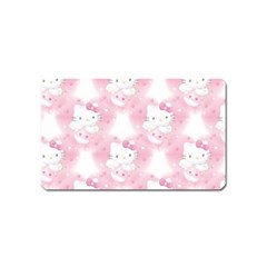 Hello Kitty Pattern, Hello Kitty, Child, White, Cat, Pink, Animal Magnet (name Card) by nateshop