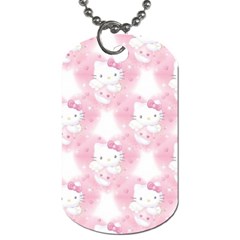 Hello Kitty Pattern, Hello Kitty, Child, White, Cat, Pink, Animal Dog Tag (one Side) by nateshop