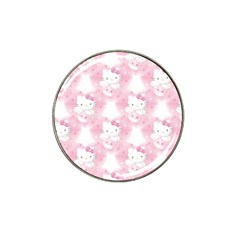 Hello Kitty Pattern, Hello Kitty, Child, White, Cat, Pink, Animal Hat Clip Ball Marker (4 Pack) by nateshop