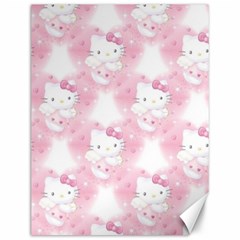 Hello Kitty Pattern, Hello Kitty, Child, White, Cat, Pink, Animal Canvas 12  X 16  by nateshop