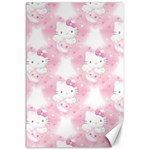 Hello Kitty Pattern, Hello Kitty, Child, White, Cat, Pink, Animal Canvas 24  x 36  23.35 x34.74  Canvas - 1