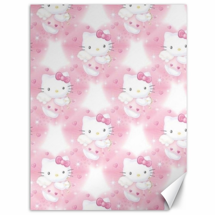 Hello Kitty Pattern, Hello Kitty, Child, White, Cat, Pink, Animal Canvas 36  x 48 