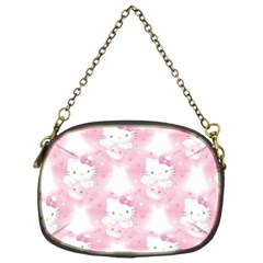 Hello Kitty Pattern, Hello Kitty, Child, White, Cat, Pink, Animal Chain Purse (one Side) by nateshop