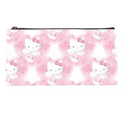 Hello Kitty Pattern, Hello Kitty, Child, White, Cat, Pink, Animal Pencil Case by nateshop