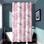 Hello Kitty Pattern, Hello Kitty, Child, White, Cat, Pink, Animal Shower Curtain 36  x 72  (Stall)  Curtain(36 X72 )