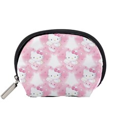 Hello Kitty Pattern, Hello Kitty, Child, White, Cat, Pink, Animal Accessory Pouch (small) by nateshop