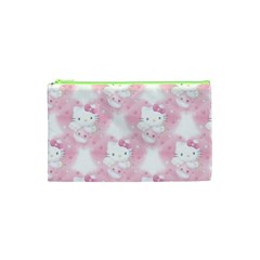 Hello Kitty Pattern, Hello Kitty, Child, White, Cat, Pink, Animal Cosmetic Bag (xs) by nateshop