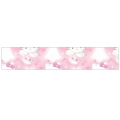 Hello Kitty Pattern, Hello Kitty, Child, White, Cat, Pink, Animal Large Premium Plush Fleece Scarf  by nateshop