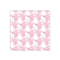 Hello Kitty Pattern, Hello Kitty, Child, White, Cat, Pink, Animal Satin Bandana Scarf 22  X 22  by nateshop