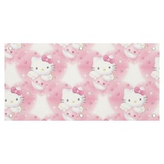 Hello Kitty Pattern, Hello Kitty, Child, White, Cat, Pink, Animal Banner And Sign 6  X 3  by nateshop