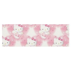 Hello Kitty Pattern, Hello Kitty, Child, White, Cat, Pink, Animal Banner And Sign 6  X 2  by nateshop