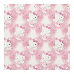 Hello Kitty Pattern, Hello Kitty, Child, White, Cat, Pink, Animal Banner And Sign 3  X 3  by nateshop