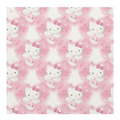 Hello Kitty Pattern, Hello Kitty, Child, White, Cat, Pink, Animal Banner And Sign 4  X 4  by nateshop