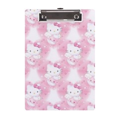 Hello Kitty Pattern, Hello Kitty, Child, White, Cat, Pink, Animal A5 Acrylic Clipboard by nateshop