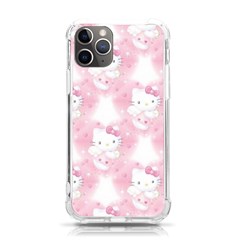 Hello Kitty Pattern, Hello Kitty, Child, White, Cat, Pink, Animal Iphone 11 Pro 5 8 Inch Tpu Uv Print Case by nateshop