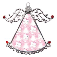 Hello Kitty Pattern, Hello Kitty, Child, White, Cat, Pink, Animal Metal Angel With Crystal Ornament