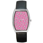 Hello Kitty Pattern, Hello Kitty, Child Barrel Style Metal Watch Front