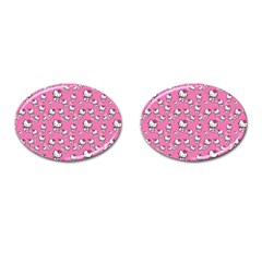 Hello Kitty Pattern, Hello Kitty, Child Cufflinks (oval) by nateshop