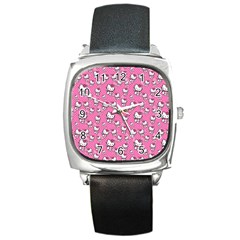 Hello Kitty Pattern, Hello Kitty, Child Square Metal Watch by nateshop