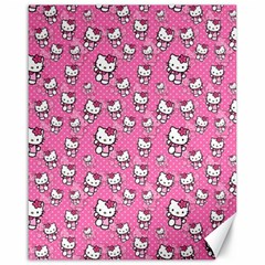 Hello Kitty Pattern, Hello Kitty, Child Canvas 16  X 20  by nateshop