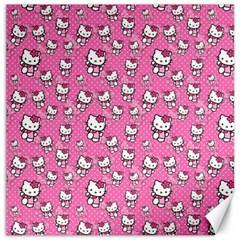 Hello Kitty Pattern, Hello Kitty, Child Canvas 16  X 16  by nateshop