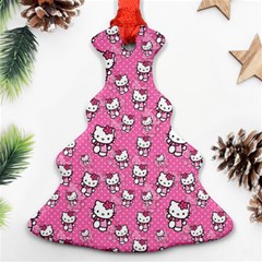 Hello Kitty Pattern, Hello Kitty, Child Christmas Tree Ornament (two Sides) by nateshop